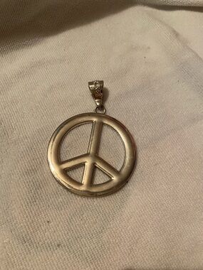 Large Peace Sign Pendant Women's Jewelry
